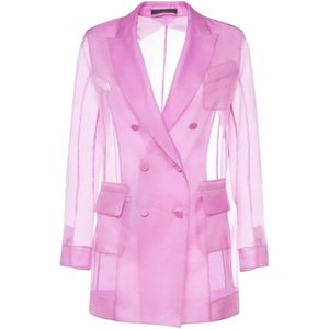 Max Mara, Dames, Jassen, Roze, Maat: XS Zijde,
