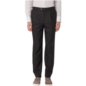 Brunello Cucinelli, Heren, Broeken, Bruin, Maat: M Wol,