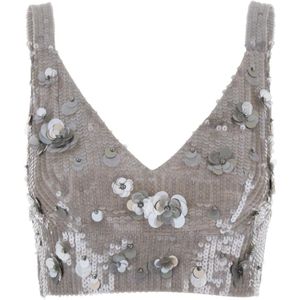 P.a.r.o.s.h., Dames, Tops, Grijs, Maat: M