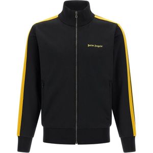 Palm Angels, Heren, Sweatshirts & Hoodies, Zwart, Maat: L Poliester,