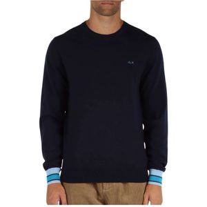 Sun68, Heren, Truien, Blauw, Maat: S