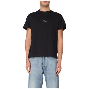 Maison Margiela - Upside Down Logo - T-shirt - Zwart - Katoen