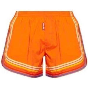 Dsquared2, Heren, Badkleding, Oranje, Maat: S