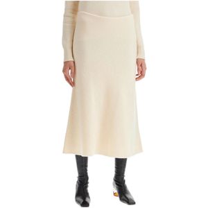 Jil Sander, Dames, Rokken, Beige, Maat: M Wol,