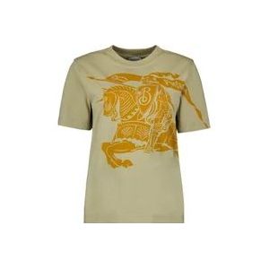 Burberry Cavalier T-shirt Herfst-Winter 2024 Vrouwen , Yellow , Dames , Maat: M