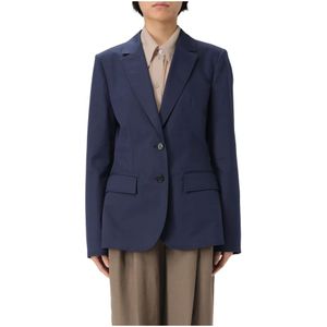 Alberta Ferretti, Dames, Jassen, Blauw, Maat: M Katoen,