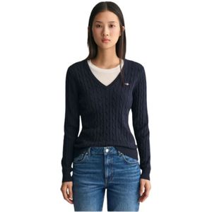 Gant, Dames, Truien, Blauw, Maat: S Katoen,