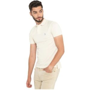 Ralph Lauren, Heren, Tops, Wit, Maat: S Katoen,