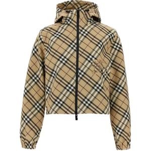 Burberry, Dames, Jassen, Beige, Maat: L Poliester,