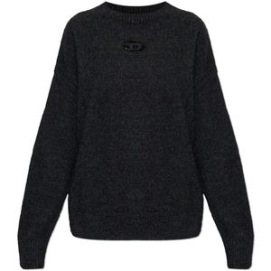 Diesel, Dames, Truien, Zwart, Maat: L Wol,