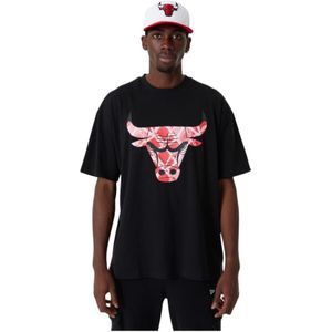 New Era - T-shirt Chicago Bulls NBA Infill Logo - Zwart - Heren