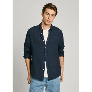 Pepe Jeans, Heren, Overhemden, Blauw, Maat: M Katoen,