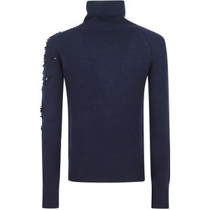 Ermanno Scervino, Dames, Truien, Blauw, Maat: S Kasjmier,