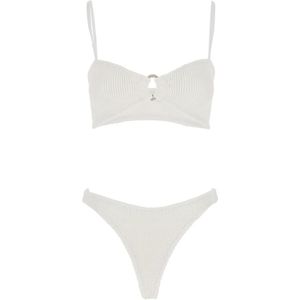 Hunza G - Bandeau Badpak - Wit - Gerimpelde Stof