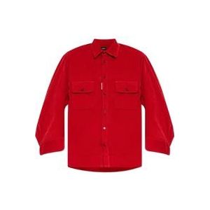 Dsquared2 Ribfluwelen overhemd , Red , Dames , Maat: XS