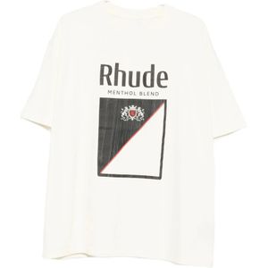 Rhude, Heren, Tops, Wit, Maat: XL Katoen,