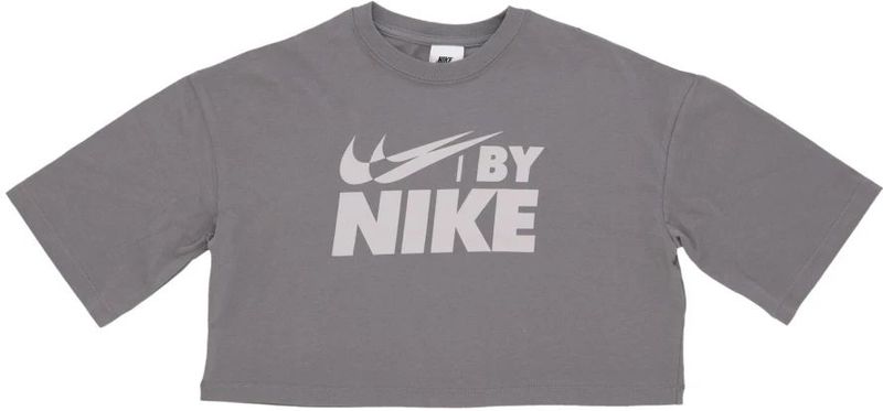 Nike - Sportswear Crop Tee - Grijs - Dames - Katoen
