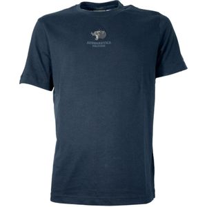 Aeronautica Militare, Heren, Tops, Blauw, Maat: M Katoen,