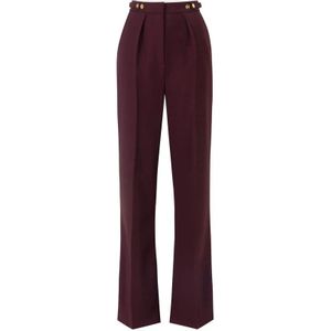 Elisabetta Franchi - Bordeaux Elegante Broek - Dames - Regular Fit