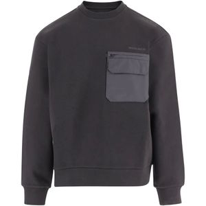 Woolrich, Heren, Sweatshirts & Hoodies, Grijs, Maat: M Wol,