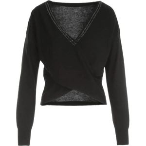 Twinset, Dames, Truien, Zwart, Maat: S Jersey,