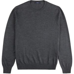 Fay, Heren, Truien, Grijs, Maat: S Wol,