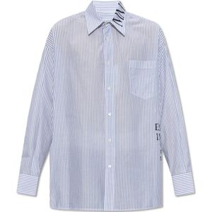 MM6 Maison Margiela, Heren, Overhemden, Blauw, Maat: L Katoen,
