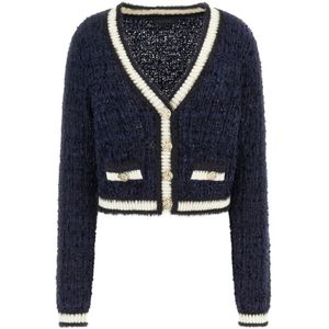 Guess - Aomori Tape Yarn Cardi - Suiting Blue Multi - Cardigan