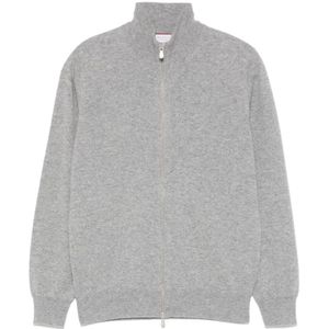Brunello Cucinelli, Heren, Truien, Grijs, Maat: XL Kasjmier,