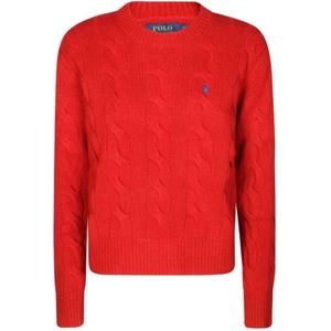 Ralph Lauren, Dames, Truien, Rood, Maat: S Katoen,