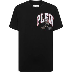 Philipp Plein, Heren, Tops, Zwart, Maat: M Katoen,