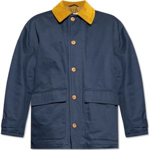 Marni, Heren, Jassen, Blauw, Maat: L Katoen,