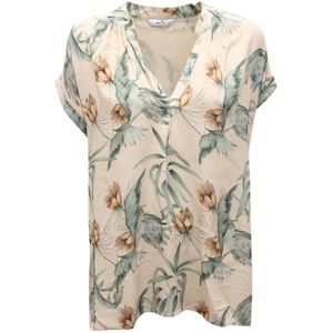 Mason's, Dames, Blouses & Shirts, Beige, Maat: L