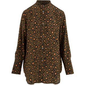 Aspesi, Dames, Blouses & Shirts, Groen, Maat: XS Katoen,