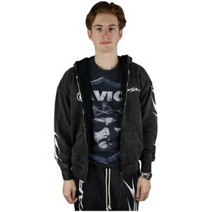 Hellstar, Heren, Sweatshirts & Hoodies, Zwart, Maat: 2XL Denim,