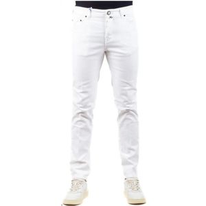 Jacob Cohën, Heren, Jeans, Wit, Maat: W36 Katoen,