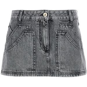 The Attico, Dames, Rokken, Grijs, Maat: S Katoen,