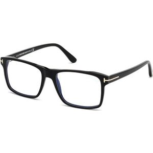 Tom Ford - Optical Frame - Bril - Zwart - Blauw Licht Blokkerend - Clip-On Zonnebril