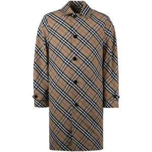 Burberry, Heren, Mantels, Beige, Maat: XL Poliester,