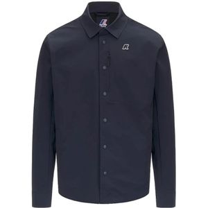 K-Way, Heren, Overhemden, Blauw, Maat: S Nylon,