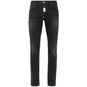Philipp Plein, Heren, Jeans, Zwart, Maat: W30 Denim,