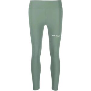 Palm Angels, Dames, Broeken, Groen, Maat: L Poliester,