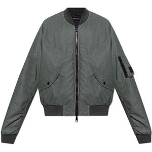 Dolce & Gabbana, Heren, Jassen, Groen, Maat: S Linnen,