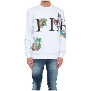 Philipp Plein, Heren, Sweatshirts & Hoodies, Wit, Maat: M Katoen,