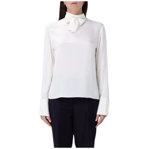 Theory, Dames, Blouses & Shirts, Beige, Maat: L Zijde,