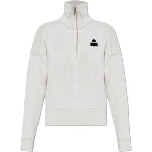 Marant étoile, Dames, Sweatshirts & Hoodies, Wit, Maat: XS Katoen,