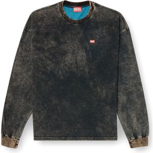 Diesel, Dames, Tops, Zwart, Maat: L Katoen,