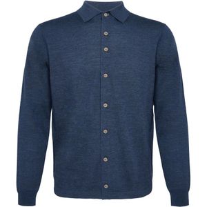 R2 Amsterdam, Heren, Overhemden, Blauw, Maat: S