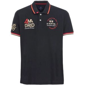 La Martina, Heren, Tops, Zwart, Maat: L Katoen,
