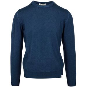 Roy Roger's, Heren, Truien, Blauw, Maat: 2XL Wol,